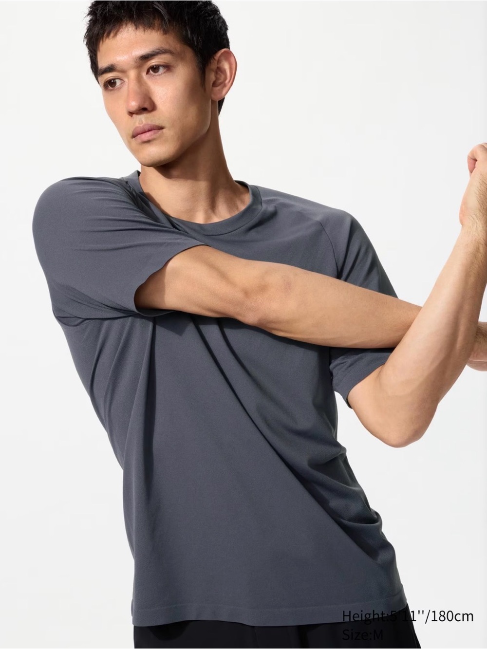 Uniqlo Dry Ex Tshirt (unisex) Gray/ Large